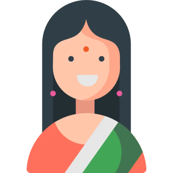 Indian Woman Icon PNG Transparent Background