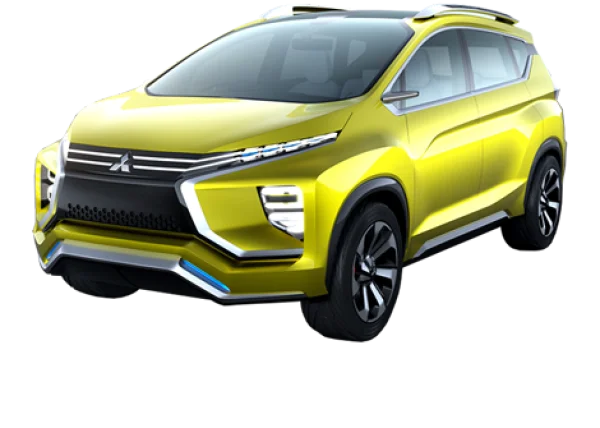 Yellow Mitsubishi Concept Crossover PNG Transparent Background