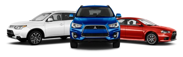 Three Mitsubishi Cars PNG Transparent