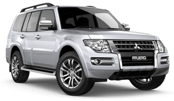 Silver Mitsubishi Pajero SUV PNG Transparent Background