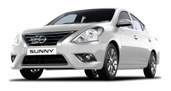 White Nissan Sunny Car PNG Transparent