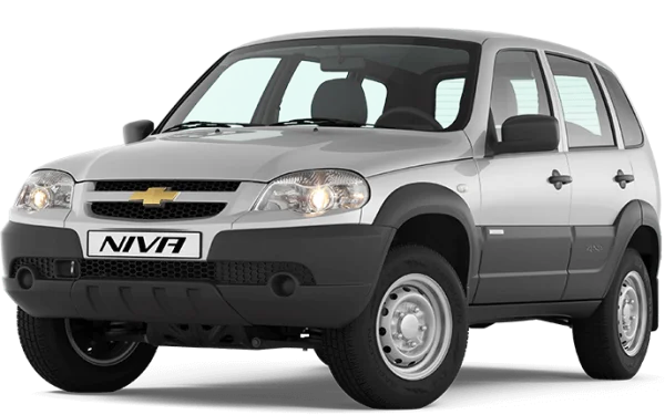 Silver Chevrolet Niva Car PNG Transparent Background