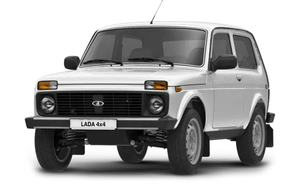 White Lada Niva 4x4 PNG Transparent Background