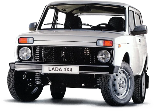 Silver Lada Niva 4x4 Car PNG Transparent