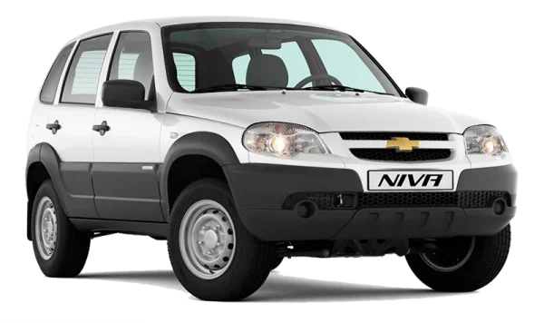 White Chevrolet Niva SUV PNG Transparent Background