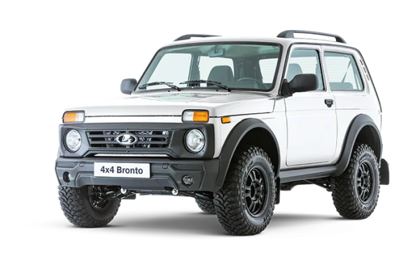 White Lada Niva 4x4 Bronto PNG Transparent