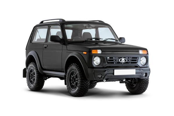 Black Lada Niva Legend SUV PNG Transparent Background