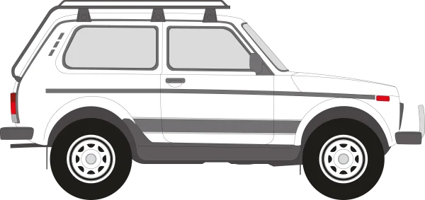 White Off-Road SUV Side View PNG