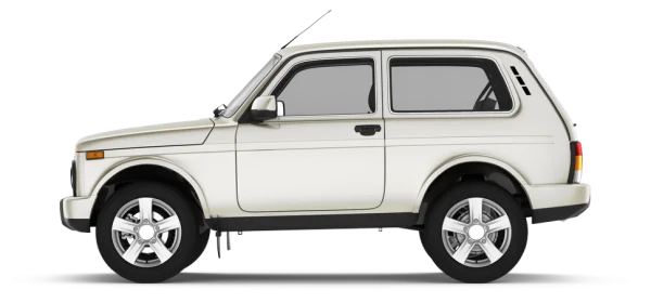 White Compact SUV PNG Transparent Background