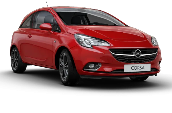 Red Opel Corsa Car PNG Transparent Background
