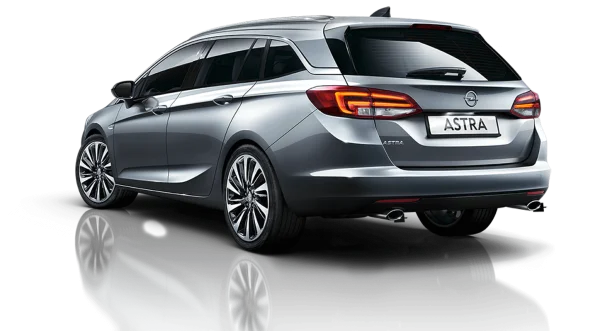 Silver Opel Astra Sports Tourer PNG Transparent Background