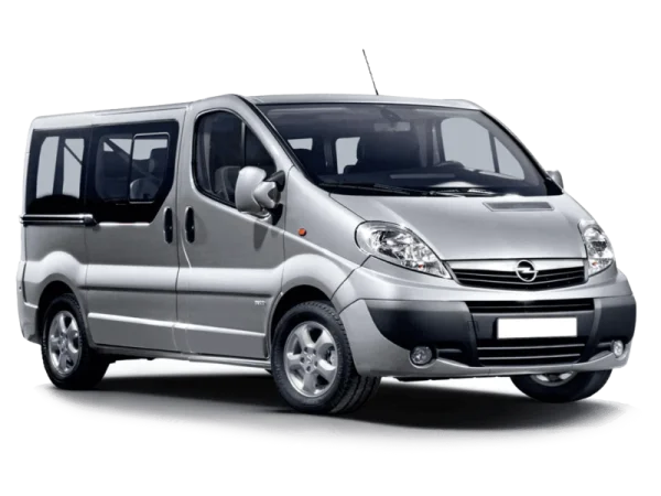 Silver Passenger Van PNG Transparent Background