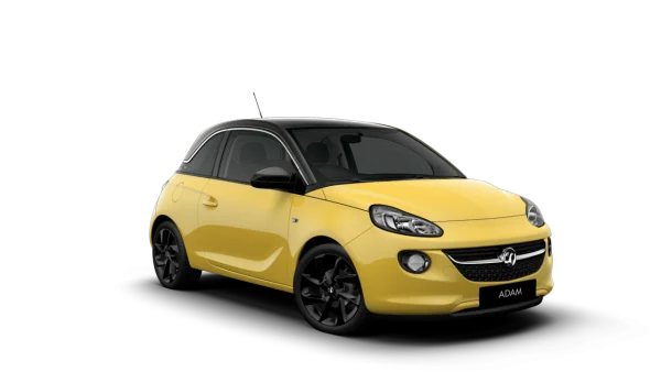 Yellow Opel Adam Car PNG Transparent Background