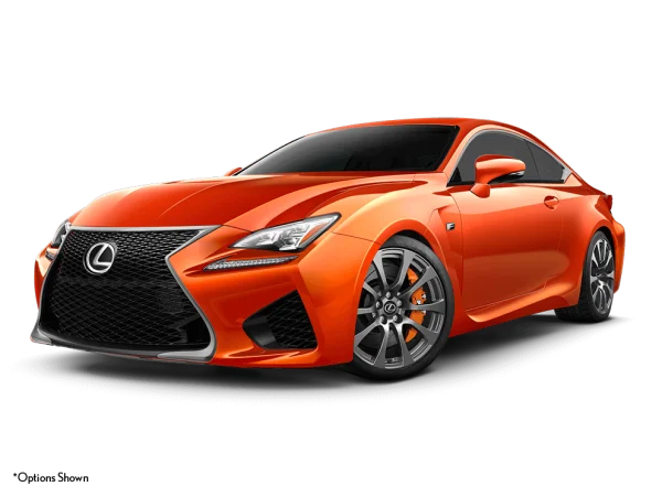 Orange Lexus RC F Coupe PNG Transparent Background