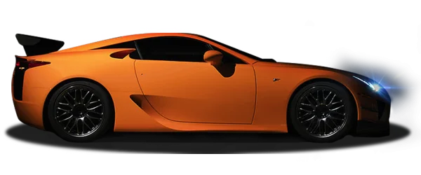 Orange Sports Car PNG Transparent Background
