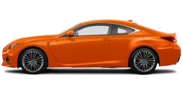 Orange Lexus RC F Car PNG Transparent Background