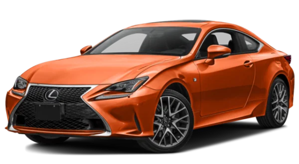 Orange Lexus RC F Coupe PNG Transparent Background