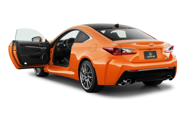 Orange Lexus RC F Sports Car PNG Transparent Background