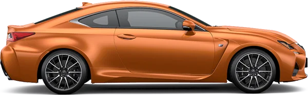 Orange Lexus RC F Coupe PNG Transparent Background
