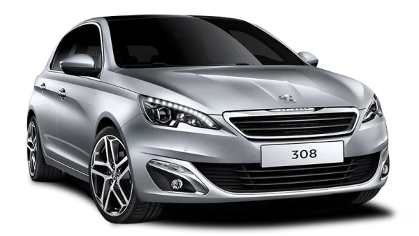Silver Peugeot 308 Car PNG Transparent Background