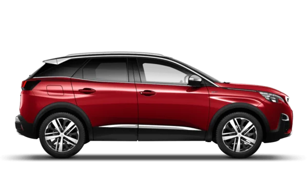 Red Peugeot 3008 SUV PNG Transparent Background