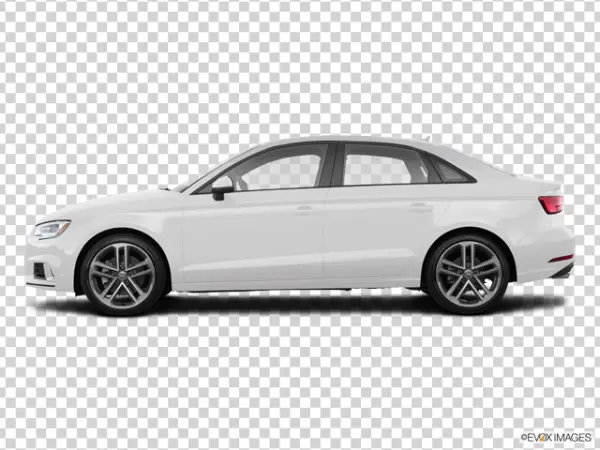 White Audi A3 Sedan Car PNG Transparent Background
