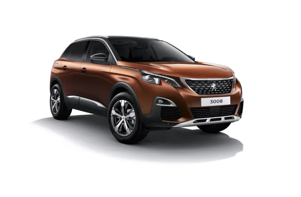 Brown Peugeot 3008 SUV PNG Transparent Background