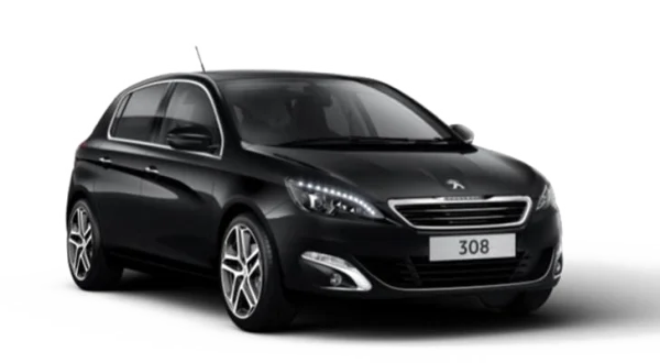 Black Peugeot 308 Car PNG Transparent Background