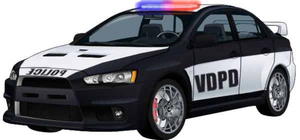 Police Car PNG Transparent Background with Lights