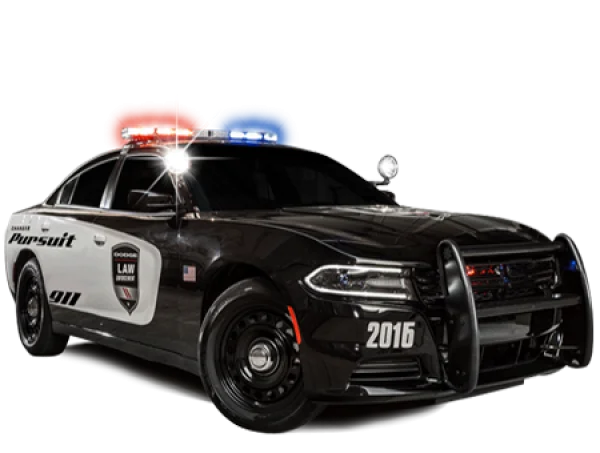 Dodge Charger Police Car PNG Transparent Background