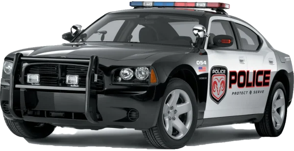 Dodge Charger Police Car PNG Transparent Background