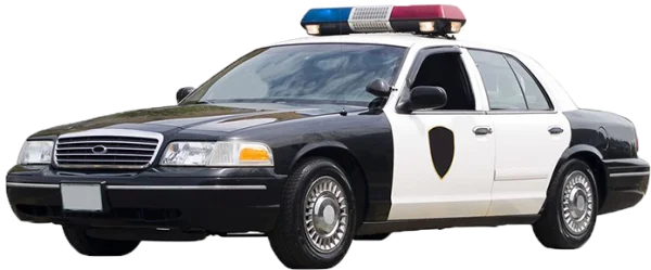Police Car with Lights Transparent PNG