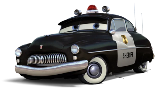 Sheriff from Cars Movie PNG Transparent Background