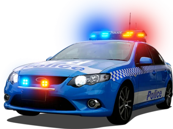 Blue Police Car Transparent PNG