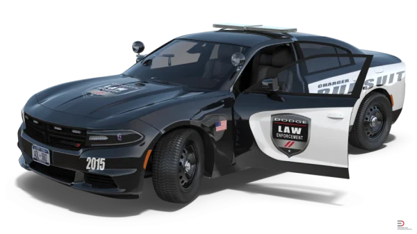 Dodge Charger Police Car PNG Transparent Background