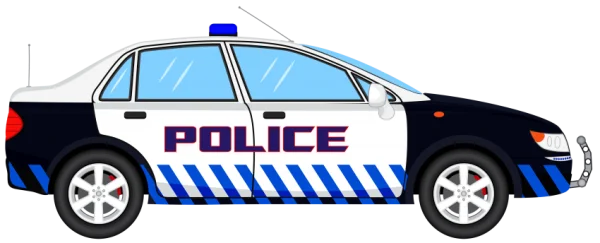 Cartoon Police Car PNG Transparent Background