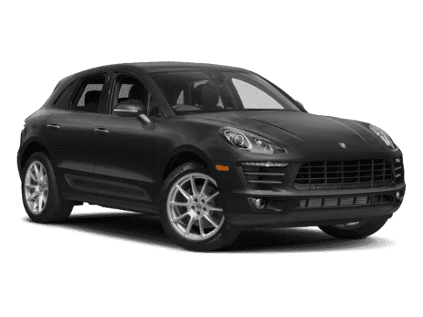 Black Porsche Macan SUV PNG Transparent Background