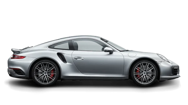 Silver Porsche Sports Car PNG Transparent Background
