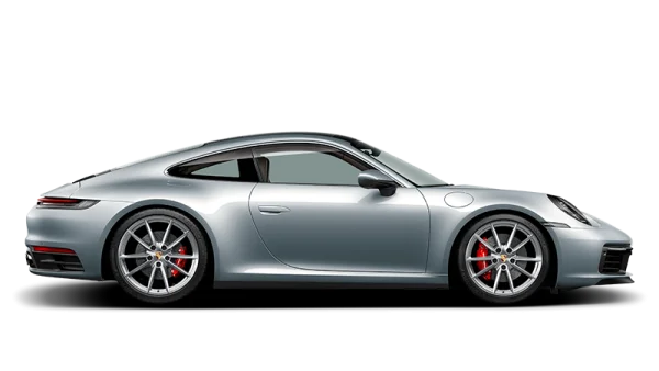 Silver Porsche 911 Sports Car PNG Transparent Background