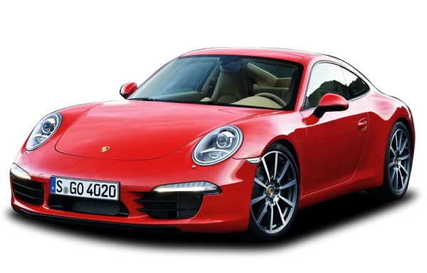 Red Porsche 911 Sports Car PNG Transparent Background