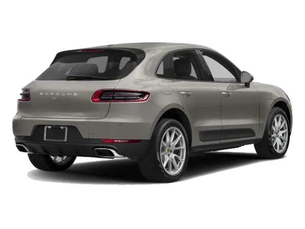 Grey Porsche Macan SUV Rear View PNG