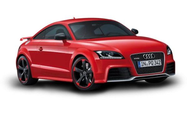 Red Audi TT RS Sports Car PNG Transparent Background