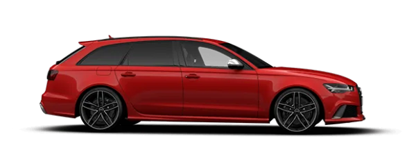 Red Audi RS6 Avant Car PNG Transparent Background
