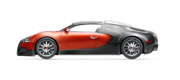 Red and Grey Bugatti Supercar PNG Transparent