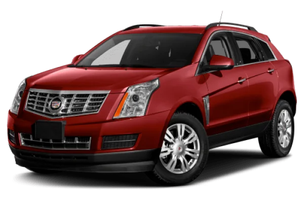 Red Cadillac SRX SUV Transparent Background PNG