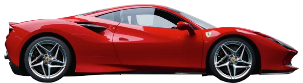 Red Ferrari Sports Car PNG Transparent Background