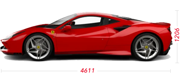 Red Ferrari Sports Car PNG Transparent Background