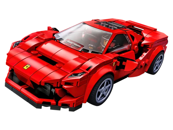 Red Lego Ferrari Car PNG Transparent Background