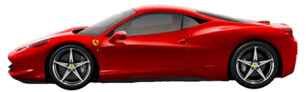Red Ferrari Sports Car PNG Transparent Background