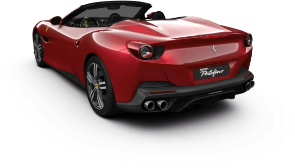 Red Ferrari Portofino Convertible PNG Transparent Background
